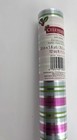 Celebrate It Purple Green Silver Metallic Stripe Wrap Roll 12 Sq Ft