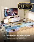 7 1ch Soundbar W  Subwoofer  Smarttv Sound Bar W  4 Surround Speakers  330 Watts