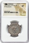 Trajan Decius 249-251 Ad Ngc Xf  Roman Empire Antioch Bi Tetradrachm Silver Coin