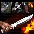 Custom Handmade D2 18  Hunting Crocodile Dundee High Polish Survival Bowie Knife
