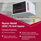 Reznor Udxc 75 000 Btu Ng lp Gas Heater Garage   Shop Unit  Low Static  Venting