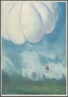 Switzerland Airmail Cover Hand Drawn Water Color Aero Club Man Parachuting 1941