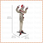 Motion Activated Scary Clown Glowing Eyes Animated Halloween Haunted House Prop
