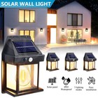 Solar Wall Lights Outdoor Dusk To Dawn Porch Light Pir Motion Sensor Garden Lamp