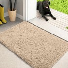 Anti Slip Shaggy Rug Fluffy Entrance Door Mat Dirt Trapper Washable Carpet