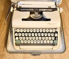 Vintage Original Off White 1963 Olympia Sm3 Portable Typewriter W case