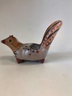 Vintage Mexican Tonala Pottery Squirrel Signed Hand Painted Folk Art  9 X 4 5 