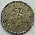 1941 B British India Silver 1 Rupee Km  556