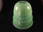 Set Of 3 Vintage Fire King Jadeite Nesting Mixing Bowls Swirl Pattern