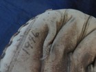Vintage Antique 1940s Era Leather Baseball Catchers Mitt Glove