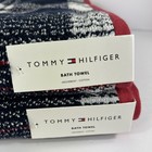 Tommy Hilfiger 2 Pc Bath Towel Set Madras Plaid Blue White Red Soft Cotton New
