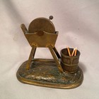 Antique Austrian Bronze Mechanical Mill Match Holder Striker