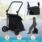 2in1 Foldable Shopping Cart Grocery Seat 2 Wheels Waterproof Bag Trolley Dolly