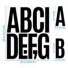305 Pcs Waterproof 5  Vinyl Alphabet   Number Stickers - Self-adhesive  Black