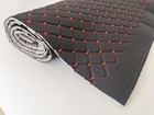 Black red Diamond Stitch Embossed Fabric Lining Car Upholstery 165cmx100cm