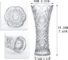 Clear Glass Flower Vase thickened Crystal Glass Vase For Flowers  