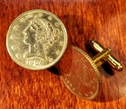 1904 U s  Gold Liberty Head  5 Dollar Half Eagle Coin Cufflinks   Gift Box 