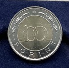 Hungary 100 Forint 2024 Unc Central Bank 100 Year Commemorative Bi Metal Coin