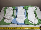 Lot Of 3 Bumgenius Freetime Aio One Size Cloth Diapers Green Blue Used