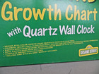Vintage Spartus Sesame Street Big Bird Growth Chart With Wall Clock - New Nos