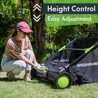 Greensweep - Pickup Pro Garden Sweeper - Leaf   Grass Push Lawn Sweeper - Refurb
