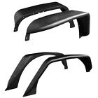 4pcs Black Textured Metal Tubular Fender Flares For 2018-2024 Jeep Wrangler Jl