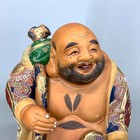 Vintage Japanese Kutani Ware Figurine Hotei Seven Lucky Gods