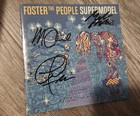 Foster The People Signed Autograph Supermodel Cd Cover Coa Rare  Full Band