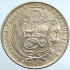 1869 Peru South America Liberty Antique Genuine Silver Sol Peruvian Coin I102615