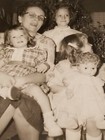 Vintage Photo Photograph Christmas Family With Dolls Tree Toys 1960