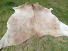 Beige Large   Brown Cowhide Rug Natural Cowhides Cow Hide Skin 6x6 Feet  E-b