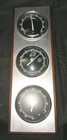 Vtg Germany Hygrometer Thermometer Barometer Onstrument Wall Curved Glass Wood
