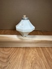 Antique White Milk Glass Lightning Rod Ball Diddie Blitzen Iowa Only 1 Cap