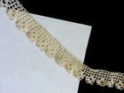 Vintage Crochet Edging Trim Lace Sewing Textiles 38  Ivory Cream Cotton
