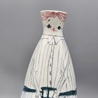 Italian  the Flower Painter  Milvia Ceramic Hand Painted Pottery Bell