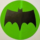 Vintage 1960s Batman Bat Signal Decal Sticker      Fluorescent Die-cut  7 Colors
