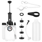 3 1l Manual Brake Bleeder Kit Oil Bottle Fluid Pressure Bleeding Vacuum Pump Set