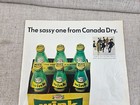 1965 Canada Dry Wink Soda People Dancing Green Bottles Vintage Print Ad
