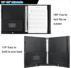 Large Black Choral Music Folders 3 Ring Choir Music Binder Pu Choir Music Singer