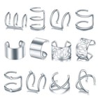 24 Pcs Gold Silver Hair Braids Dreadlock Non-piercing Ear Clip Beard Beads