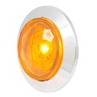 75320 Light  1-1 4  Amb Diamond 1led Dual Func  With Clear  Amber amber Bezel