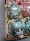 Vtg Mcm 11 Shiny Brite Pink Gold Teal Green Mica Unsilvered Christmas Ornament 3