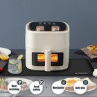 Black 2x Fireproof Silicone Mat For Kitchen Countertop   Air Fryer Protection