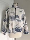 Vtg Maxson Tapestry Bird Sea Print Cotton Jacket One Size Made In Usa