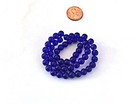 50 Czech Glass Round   Rocaille Beads - Cobalt Blue 6mm