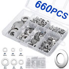 New Flat Washer 304 Stainless Steel Washers Assortment Set Value Kit 660 Pieces 