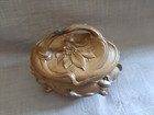 Hamilton Silver Co - Art Nouveau Jewelry Trinket Box Footed Gold Antique 