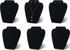 Necklace Display Stand Black Velvet Jewelry Pendant Neck Organizer Lot 6 Pack