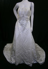 Alfred Angelo 14-16 A-line Wedding Gown Dress Strapless Ivory Satin Beaded Bling