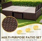 3pcs Patio Furniture Set Outdoor Dining Conversation With Rattan Chairs